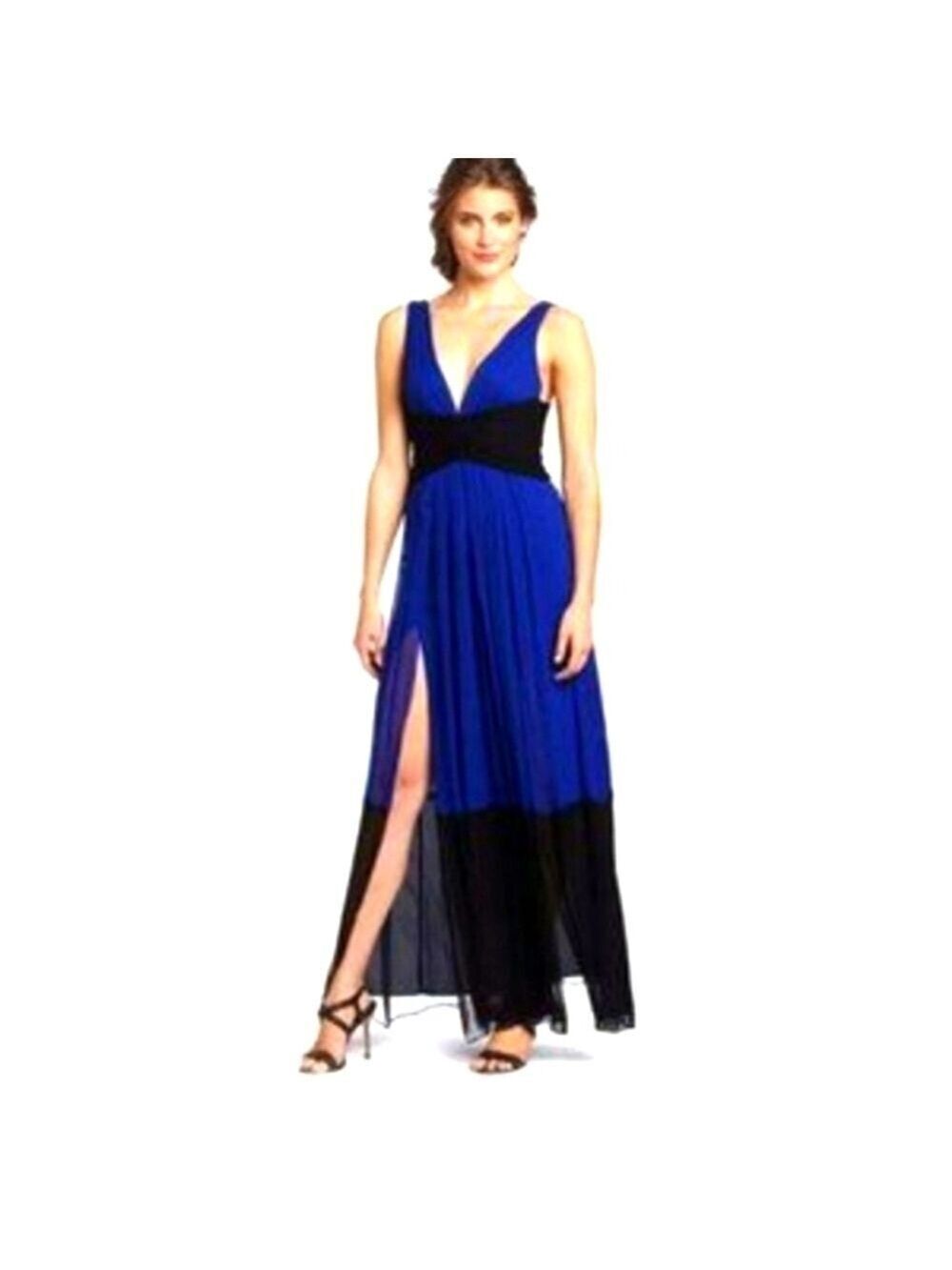 BCBGMaxAzria Caterina Royal Blue Maxi Formal Dress Size 2
